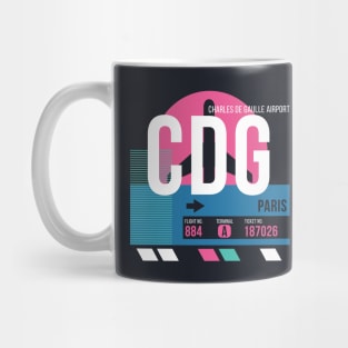 Paris (CDG) Airport // Sunset Baggage Tag Mug